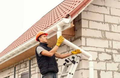 Pose et remplacement de gouttières à Santec